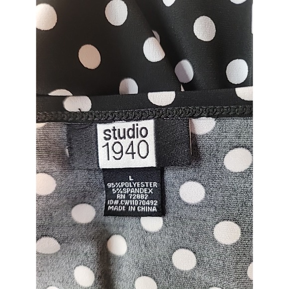 Vintage Studio 1940 Women's‎ L Polka Dot Maxi Dress Retro 50's Office Preppy Y2K - Picture 8 of 9